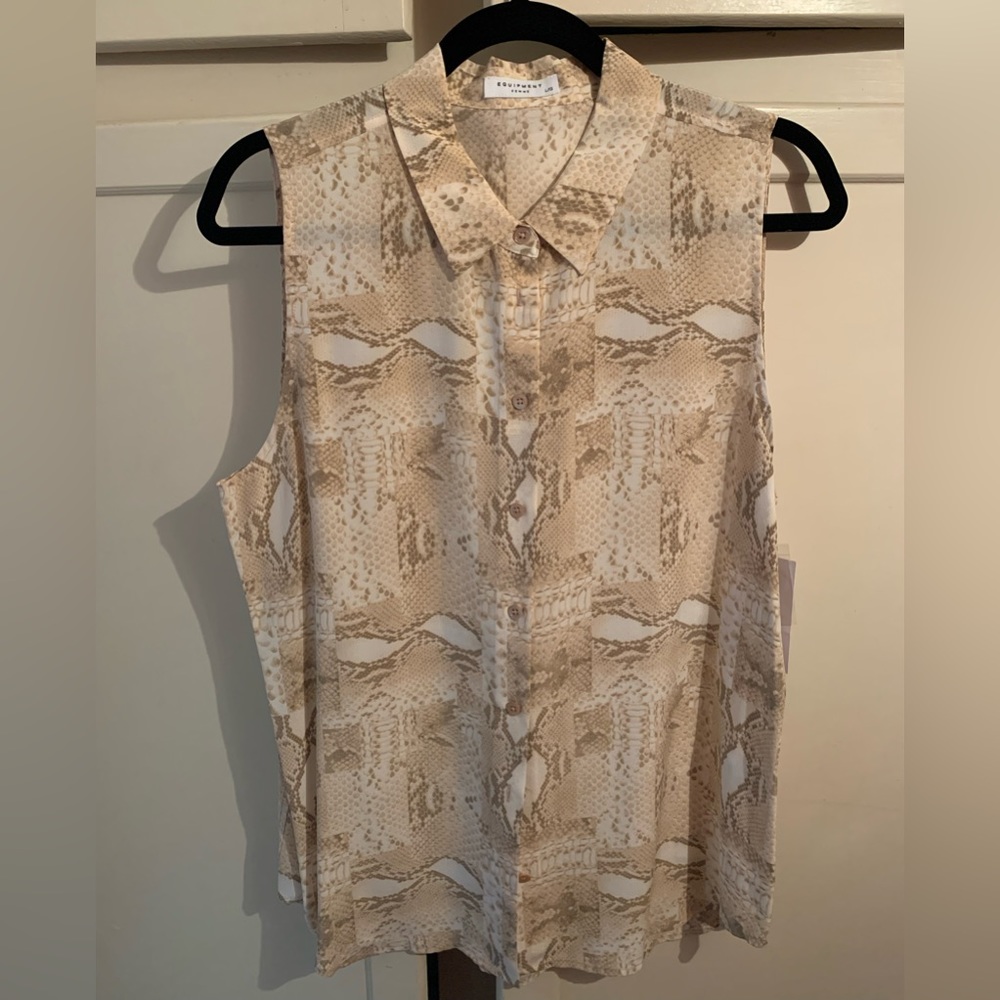 NWT Equipment 100% Silk sleeveless Colleen blouse
